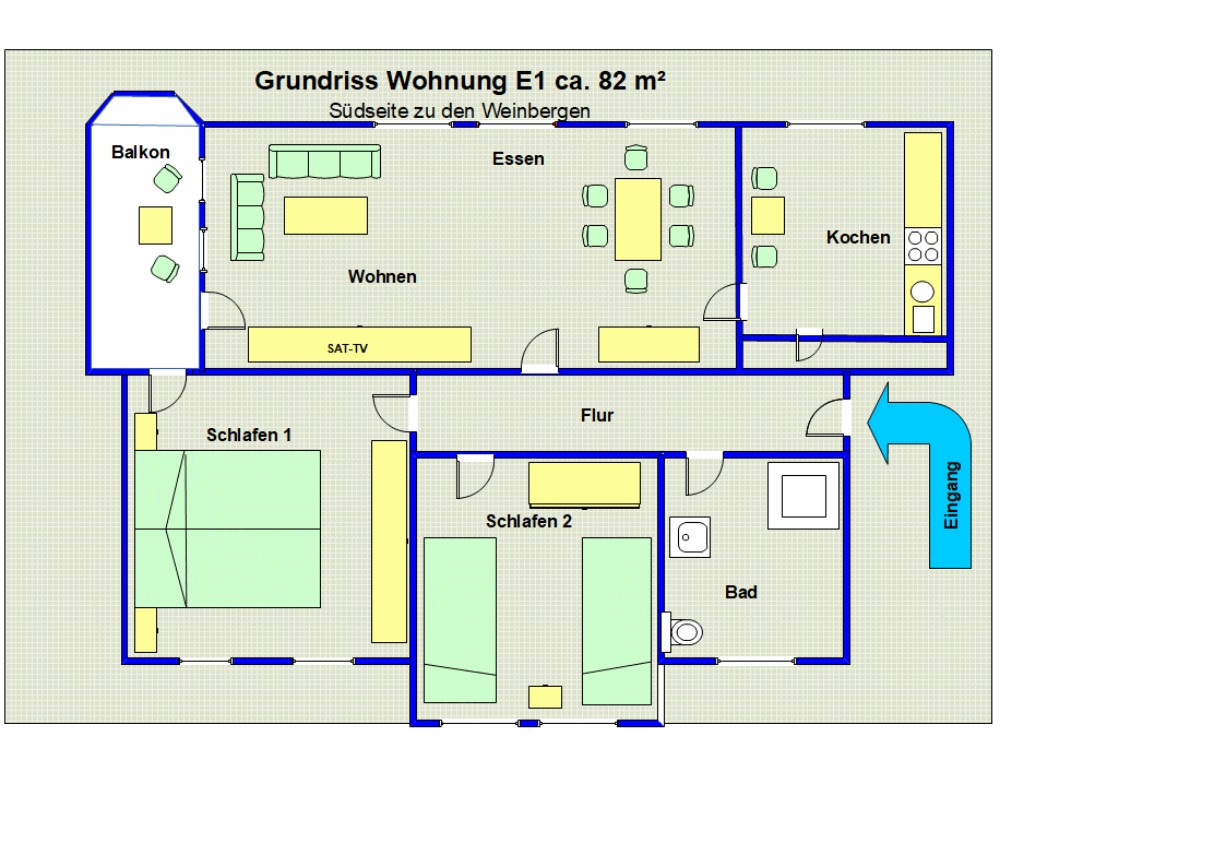 FeWo 82m² Grundriss
