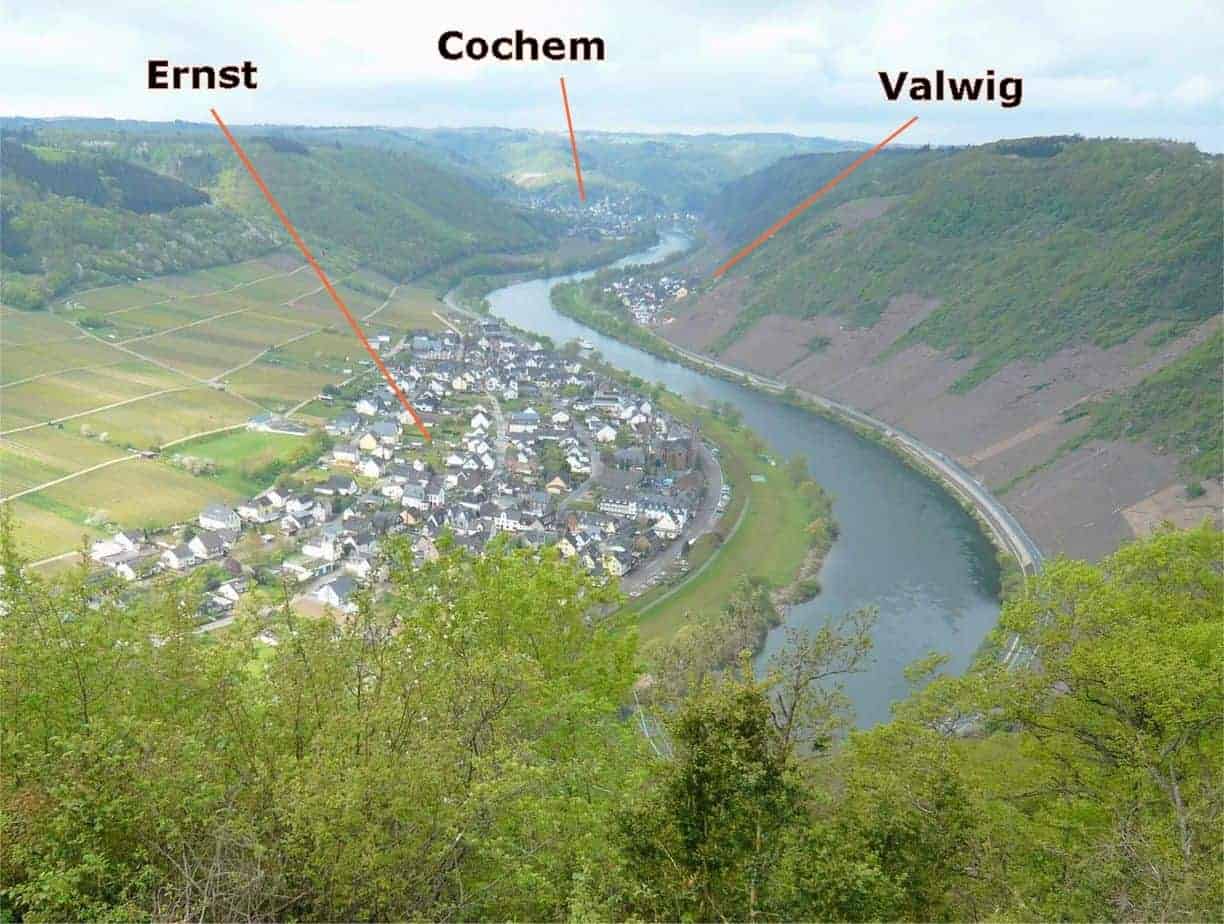 Luftbild Ernst, Valwig, Cochem